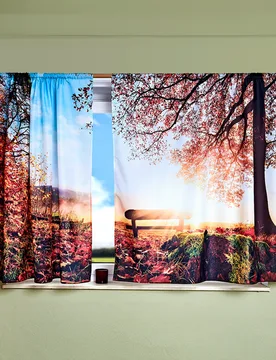 Vorhang "Herbstwald" 140x140 cm , 2er-Set - Eldo - FashionsVida