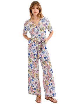 Tuta jumpsuit bianca fantasia T1751CE