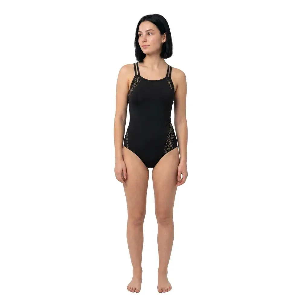 Iconic Bound Swimsuit Black / Gold 36 Women - Zone3 - FashionsVida