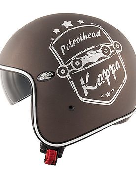 Casco Moto Jet in Fibra Vintage Custom KV-29 PHILADELP taglia S