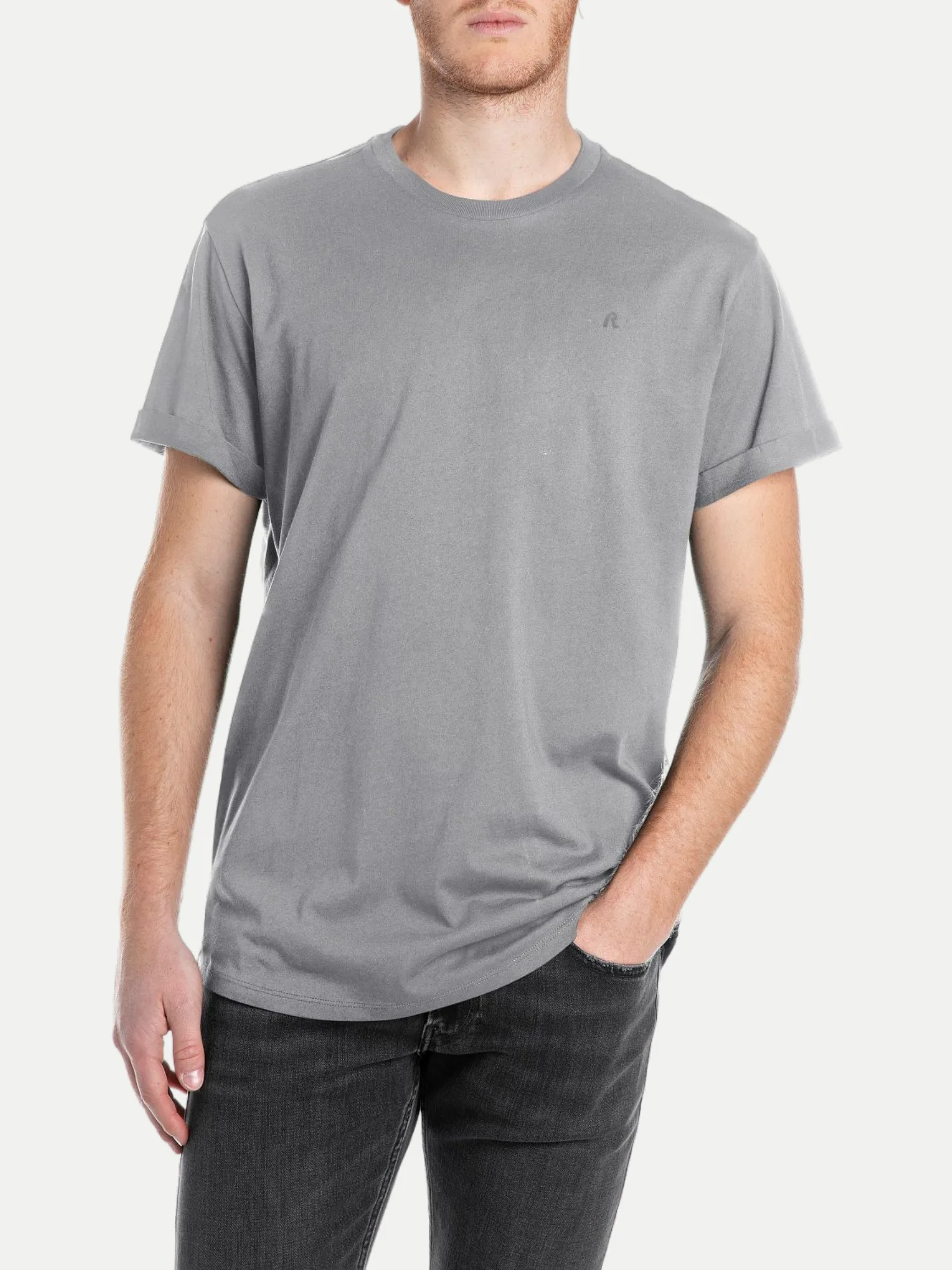 Replay Basic T-Shirt Grau 3XL - Replay - FashionsVida