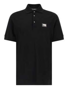 Polo con targhetta con logo