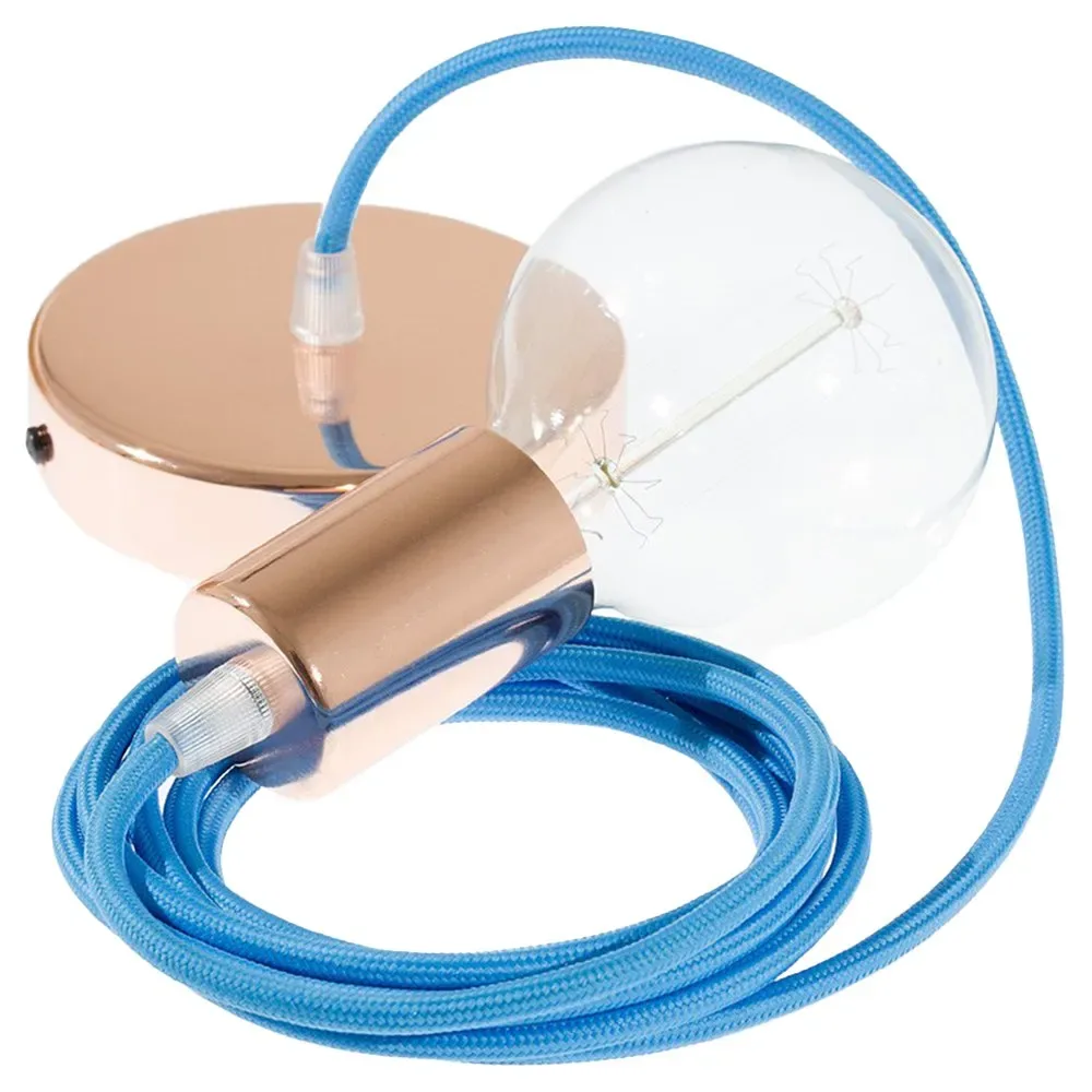 Cables Suspension Luminaire Rm11 1 M Turquoise / Copper One Size - Creative - FashionsVida