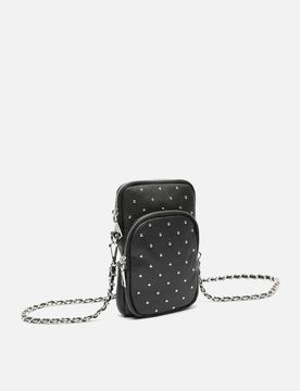 Tachita bolso bandolera mini para móvil con detalles metalizados