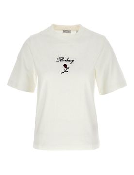 T-shirt in cotone Logo Flock Crew