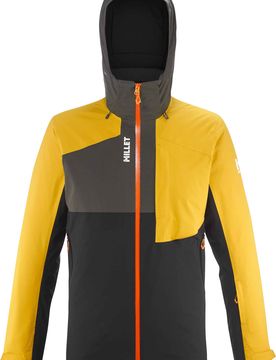 Atmungsaktive und wasserdichte Skijacke Atna Peak Jkt M Black/Safran für Herren Größe L schwarz