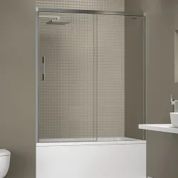 Mampara Bañera frontal D3 Gredel 1F+1P Derecha
