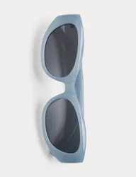 Oval Cat Eye Sunglasses Blue female
