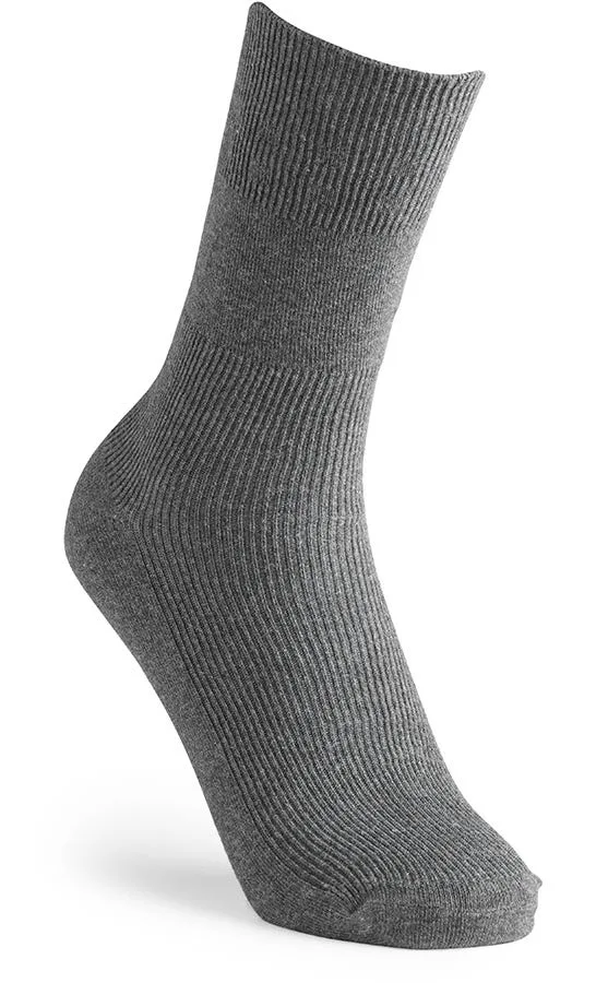 Cotton‑rich Softhold® Seam‑free Socks - Grey - Size: L - Cosyfeet - FashionsVida