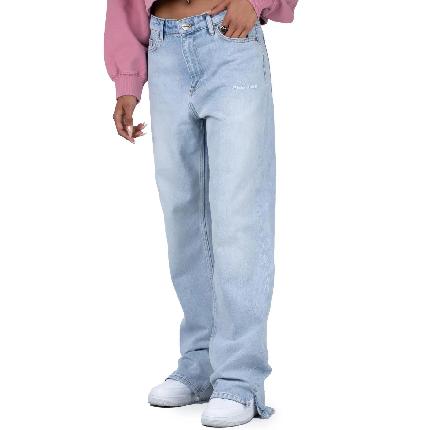 Terrance Wide Washed Light Blue 27 Damen - Pegador - FashionsVida