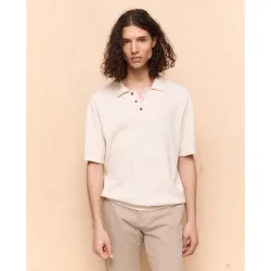 Polo de tricot de manga corta de hombre