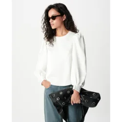 Blusa de mujer satinada con escote en v en la espalda