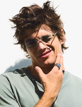 Lunettes De Soleil Sans Monture M Argent