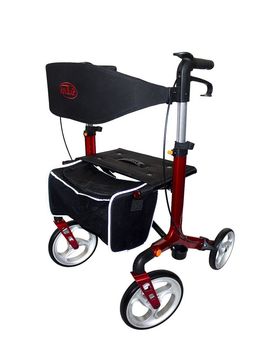 Aluminium Leichtgewicht-Rollator Premium - AT51111 schwarz rot