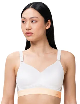 Womens Triaction Hybrid Sports Bra - White - Size 38a - Triumph - FashionsVida
