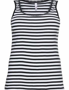SHEEGO Top negro / blanco