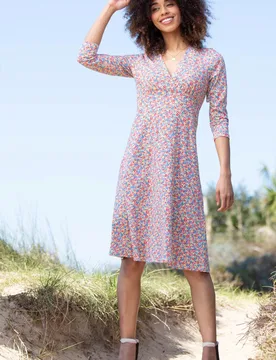 Cheselbourne Womens 3/4 Sleeve Jersey Dress - - Size: 12 - Kite Clothing - FashionsVida