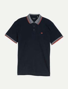 Poloshirt mit Regular-Fit Blau XXL