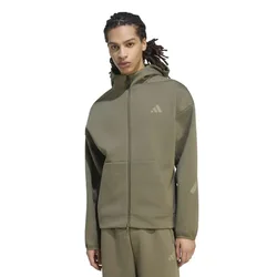 Felpa Con Zip Z.n.e Track Olive Strata M