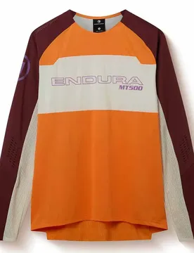 Maglia Da Enduro A Maniche Lunghe Mt500 Burner Lite End Orange