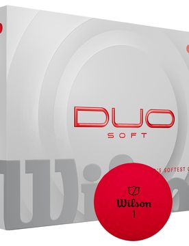 Golfbälle DUO Soft - 12er Pack, rot