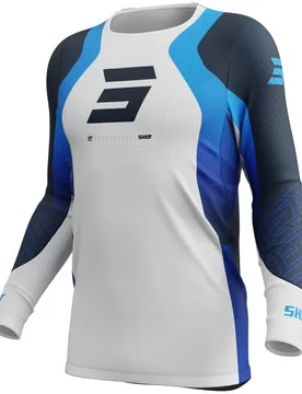 Maglia Moto Cross Enduro AEROLITE ULTRA Blu Bianco taglia L - Shot - FashionsVida