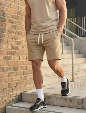Shorts con coulisse - beige