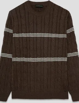 Jersey de hombre cuello redondo ochos y rayas - Roberto Verino - FashionsVida