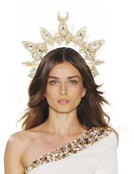 Moon Goddess Halo Crown Headband with Rhinestone, Metal Sunburst Costume Cosplay Masquerade Party Headpiece for Women - Aliexpress - FashionsVida