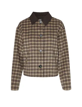 Chaqueta corta marrón claro S - Comma - FashionsVida