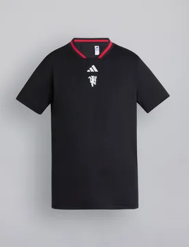 Manchester United x Kids Golf Sport Collar Polo Shirt Black 11-12Y - Adidas - FashionsVida
