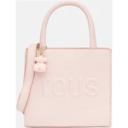 Bolso mini cuadrado con detalle del oso y asa de color Beige de la colección Brenda
