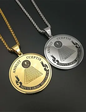 Hip Hop Round Coin All Seeing Eye of Providence Pendants Necklaces For Women/Men Gold Color Stainless Steel Masonic Jewelry - Aliexpress - FashionsVida