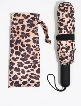 Paraguas automático estampado leopardo - Bimba y Lola - FashionsVida