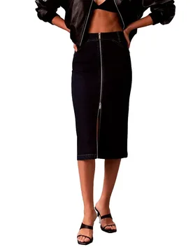 Jeans Gonna Midi Lv07e791g Ck Classic Rinse 28 - Calvin Klein - FashionsVida