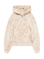 Deliria Zip Hoodie felpa con cappuccio e zip cropped fit - Sand