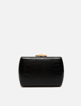 Ilse borsa da mano da festa con tracolla animalier metallizzato ED