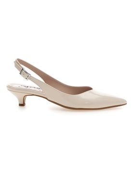 Décolleté slingback panna con tacco 3135 40