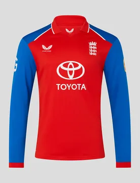 England Cricket Men's 26/27 T20 Pro Long Sleeve Shirt RED M male - Castore - FashionsVida