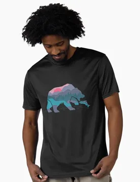 Bear Country gone fishing Funny Gift T shirt 100% cotton print tee O-Neck Short Sleeve Graphic Clothes All size tops S-6XL - Aliexpress - FashionsVida