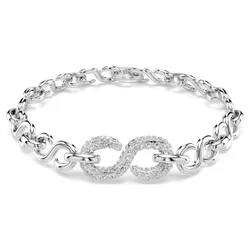 Braccialetto Dextera, Taglio Round, Bianco, Placcato rodio M