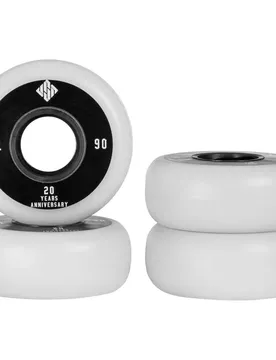 Roues De Skateboard Team 90a 4 Unités Black / White 61 mm unisex