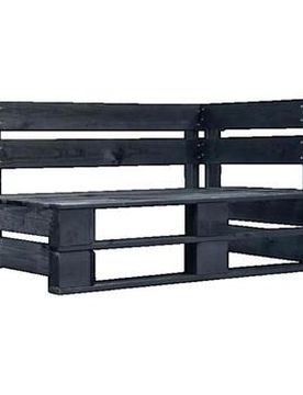 Banc D'Angle Palette Bois Noir Einheitsgrösse