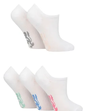 Women's 5 Pair Plain Cotton Trainer Socks White 4-8 Ladies - White - Size: Small - Pringle - FashionsVida