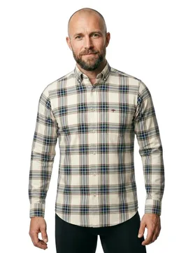 Camicia A Maniche Lunghe 15098850 Dark Leaf 2XL - Fynch Hatton - FashionsVida