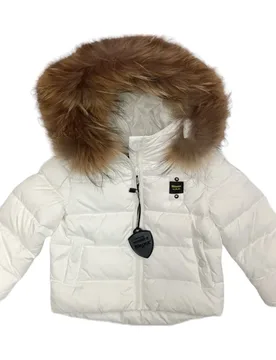 Piumino 100 Bianco C/pelliccia 24WBBXC02550 - Blauer - FashionsVida