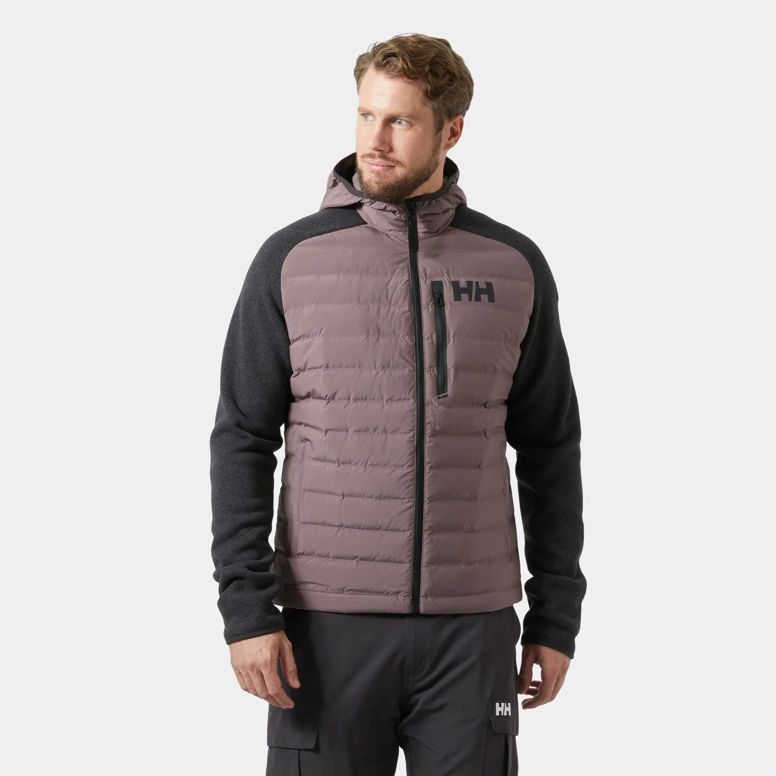 Men's Arctic Ocean Hybrid Insulator Jacket Grey S - Sparrow Grey - Male - Helly Hansen - FashionsVida