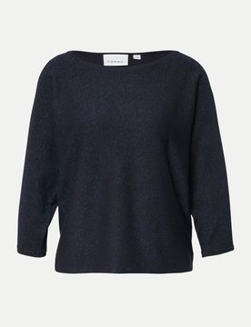 Strickpullover mit 3/4 Arm Schwarz 46