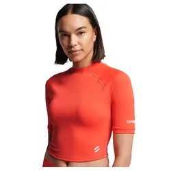 Maglietta A Maniche Corte Run 3/ Tight Crop Hot Coral XL