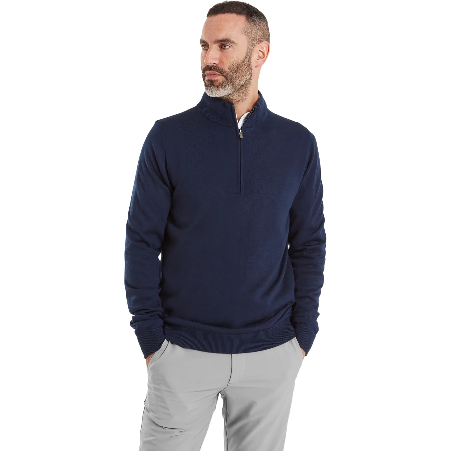 Layer Drirelease 1/2 Zip, navy l - FootJoy - FashionsVida